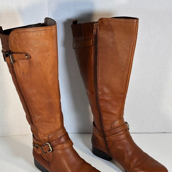 WOMEN'S BROWN LEATHER BOOTS SIZE 8 - Picture 14 of 16